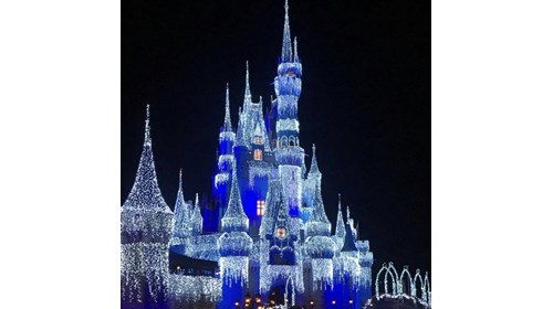 Disneyland castle during the holidays! 