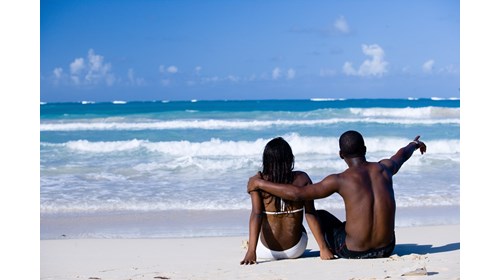Couple enjoying the beach