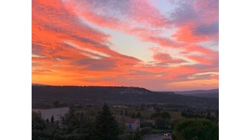 Sunset over the Luberon from your Hotel Room