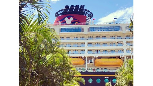 The Disney Wonder, docked in Puerto Vallarta