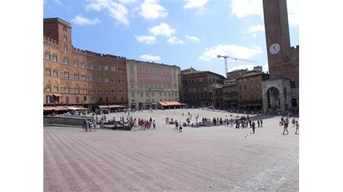 Siena, Italy (central piazza and medieval tower)