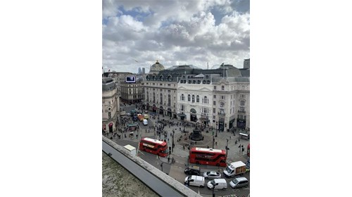 Regent Street from the roof of Hotel Cafe Royal