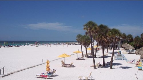 White sand beachy of Clearwater, Florida