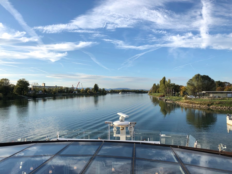 Cruising the beautiful, calm Rhine River to Basel