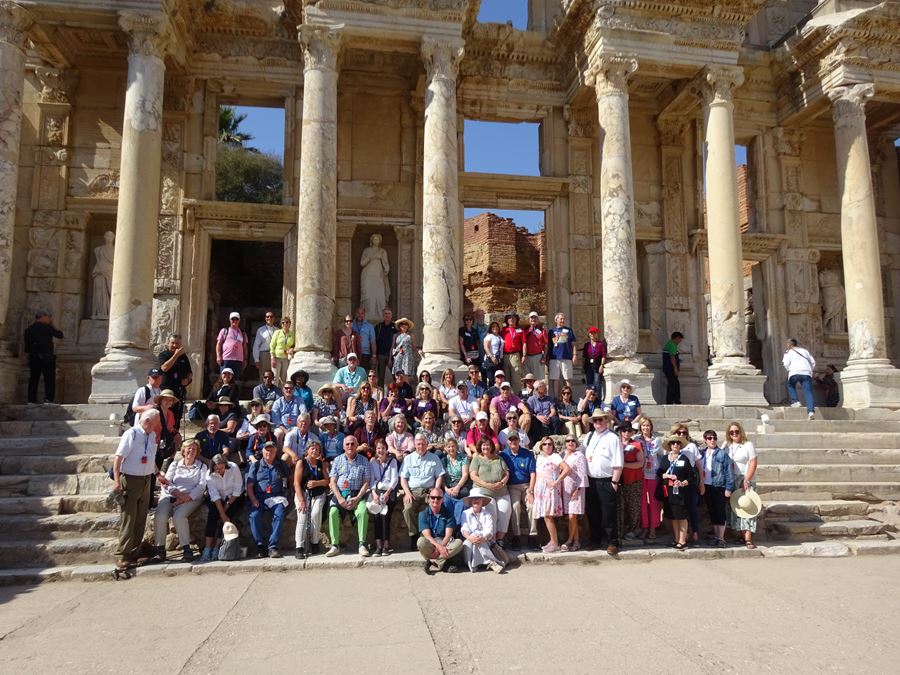 Group Picture at Ephesus Library of Celsus