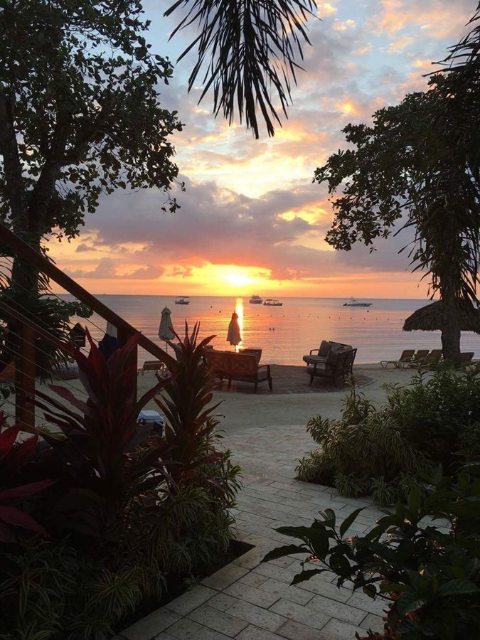 beautiful sunset in Negril