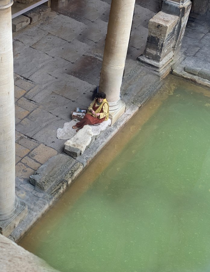 Lady at the Roman Baths