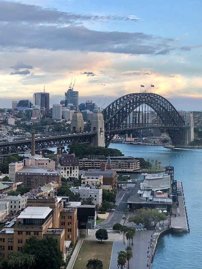 Sydney Harbour Bridge view from my hotel room
