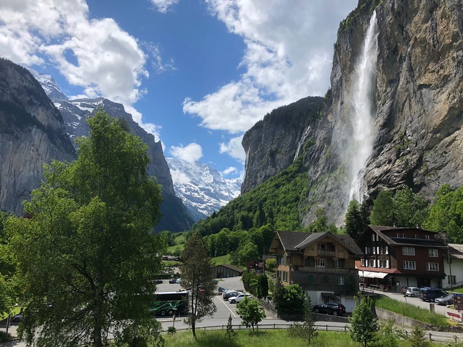 View from our balcony in Lauterbrunnen