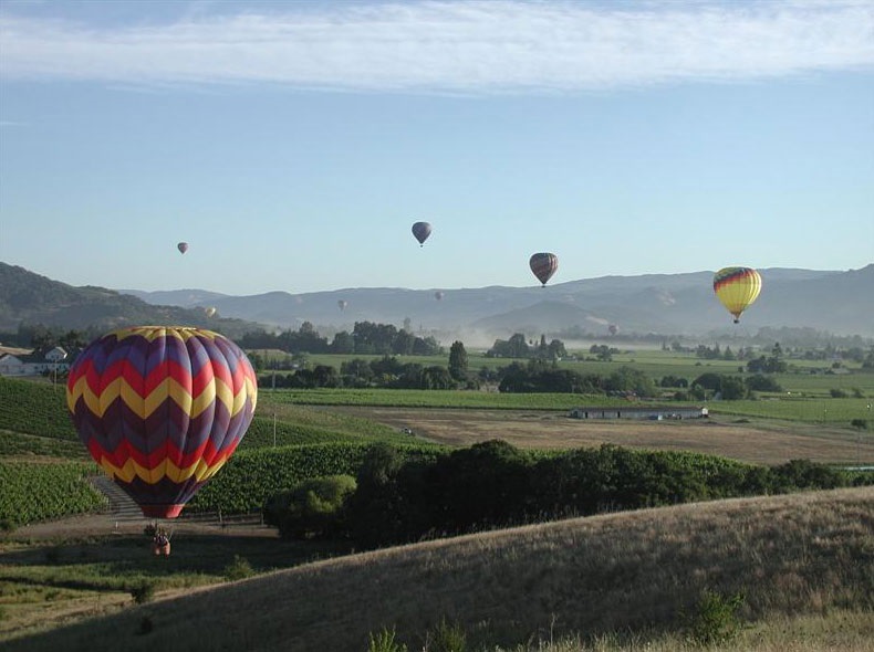 Ballooning Napa Valley California