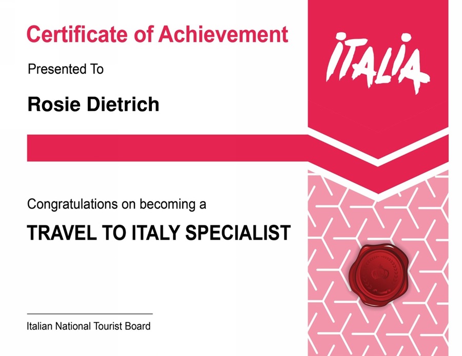 Italian National Tourist Board Certification