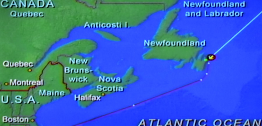 Newfoundland on a map