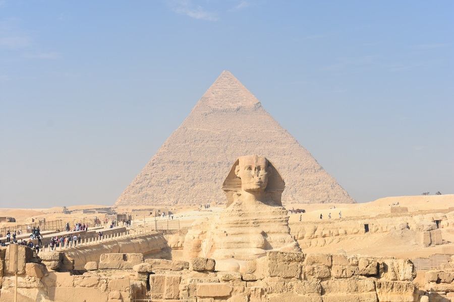 The Sphinx & A Pyramid