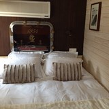 Comfortable accommodations on a French hotel barge