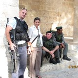 Temple Mount with Isreali & Palestinian soldiers