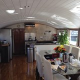 Dining room on a French Canal Barge