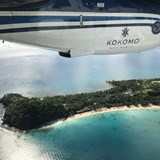Sea plane over Kokomo Island
