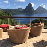 VIP lunch view of the Piton