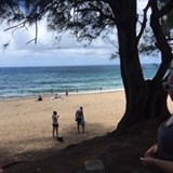 Hitting the beach on the north side of Maui.