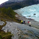 Hiking a glacier