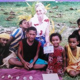Shel, with some Fijian children