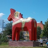 Dala Horse statue in Mora, Dalarna County