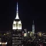 The Manhattan skyline at night