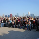 MGM Band group picture / Chicago Sky line.