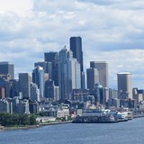 Seattle skyline from harbor