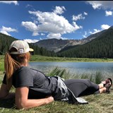 Relaxing after a long hike near Mt Evans