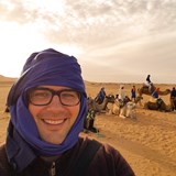 Happy traveling through the Sahara in Morocco