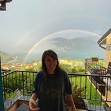 Double Rainbow View from my Airbnb in Bellagio