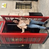 Classic red phone booth photo 