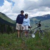 Biking from Vail Pass to Village: 2k ft downhill..