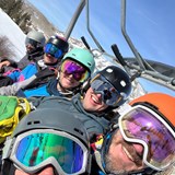 Group taking on the slopes at Snowmass, Aspen
