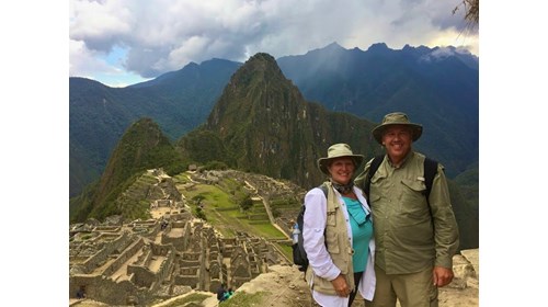 At the top of Machu Picchu