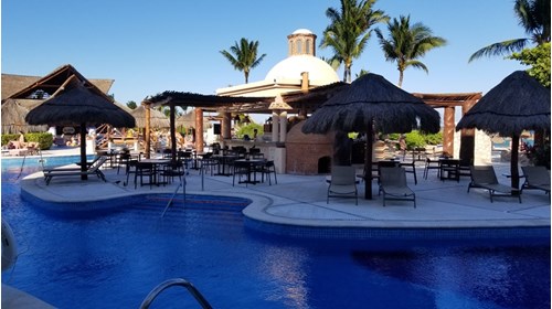 Pool and bar at Excellence Cancun Riviera Maya