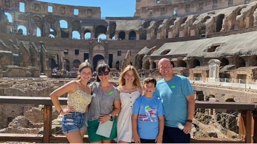 Our family at the Roman Colosseum