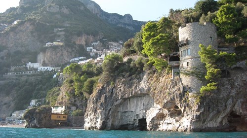 The Amalfi Coast from a boat on my honeymoon