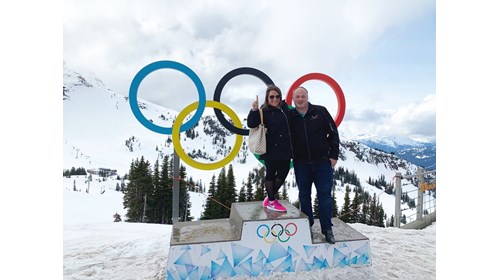 Adam & I visiting the Olympic podium in Whistler