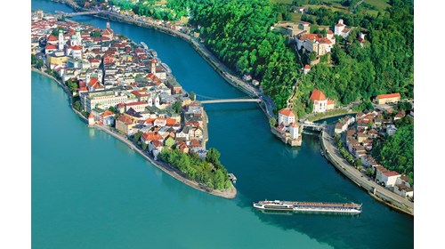 Where the Danube meets the Ilz and Inn rivers