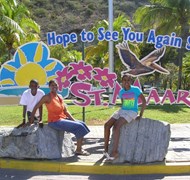 Spending the day in St. Maarten with my children