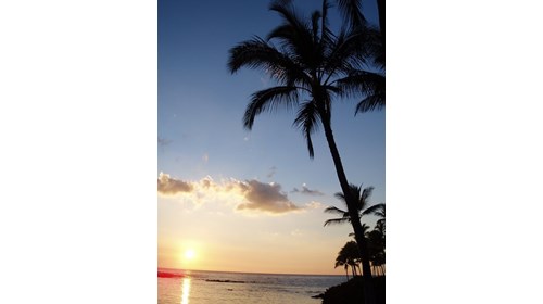 The Big Island of Hawaii at sunset