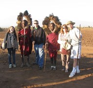 My family with a tribe in Africa