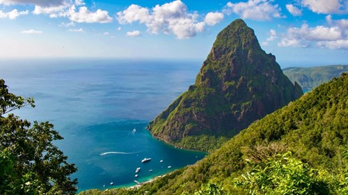 View of Petit Piton in St. Lucia