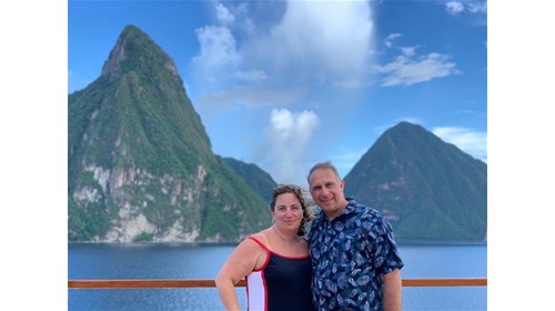 Gros Piton as seen from Seabourn Odyssey