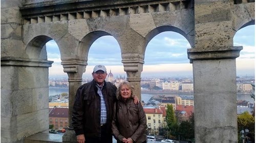 Mary Ann (My wife and co-pilot) in Budapest