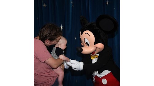 Our son meeting Mickey for the first time!