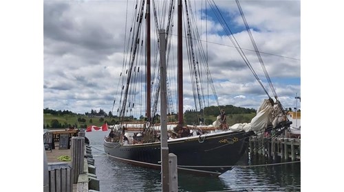 Bluenose II docking in Lunenburg, Nova Scotia