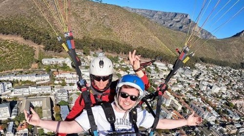 Client Paragliding Cape Town S. Africa
